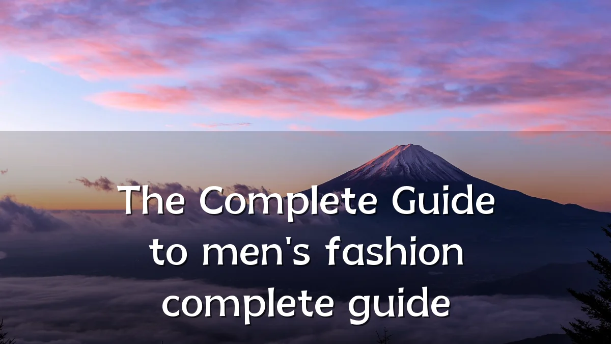 The Complete Guide to men's fashion complete guide
